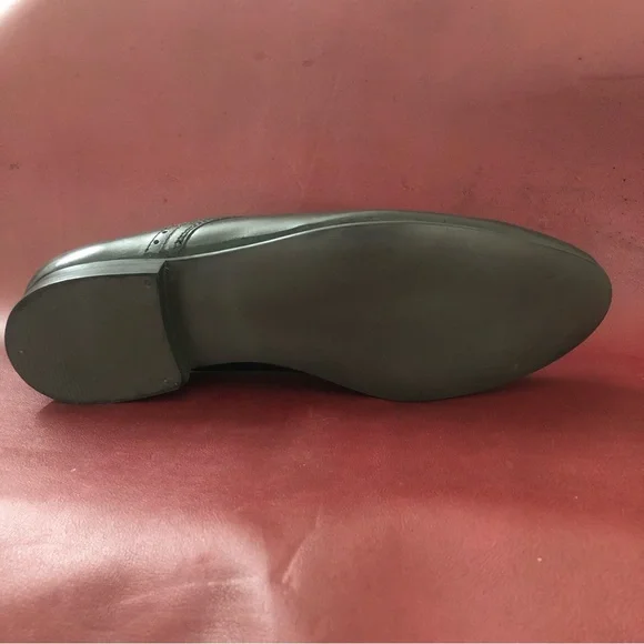 Black leather formal lace up shoes size 8 full leather sole - Picture 3 of 3